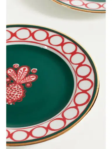 La DoubleJ Set Of Two Gold-plated Porcelain Dessert Plates | Thumbnail 4 La DoubleJ Set Of Two Gold-plated Porcelain Dessert Plates | Thumbnail 4