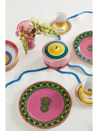 La DoubleJ Set Of Two Gold-plated Porcelain Dessert Plates | Thumbnail 2 La DoubleJ Set Of Two Gold-plated Porcelain Dessert Plates | Thumbnail 2