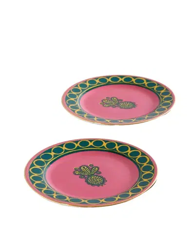 La DoubleJ Set Of Two Gold-plated Porcelain Dessert Plates | Thumbnail 1 La DoubleJ Set Of Two Gold-plated Porcelain Dessert Plates | Thumbnail 1