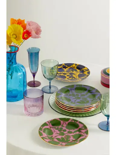 La DoubleJ Set Of Six Gold-plated Porcelain Dessert Plates | Thumbnail 2 La DoubleJ Set Of Six Gold-plated Porcelain Dessert Plates | Thumbnail 2