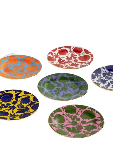 La DoubleJ Set Of Six Gold-plated Porcelain Dessert Plates | Thumbnail 1 La DoubleJ Set Of Six Gold-plated Porcelain Dessert Plates | Thumbnail 1