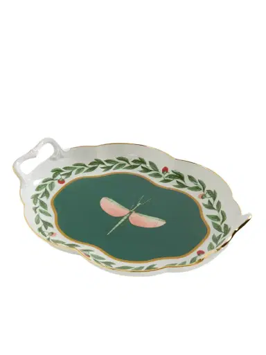 La DoubleJ Tea For Two Gold-plated Porcelain Tray | Thumbnail 1 La DoubleJ Tea For Two Gold-plated Porcelain Tray | Thumbnail 1
