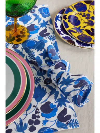 La DoubleJ Set Of Six Printed Linen Napkins | Thumbnail 3 La DoubleJ Set Of Six Printed Linen Napkins | Thumbnail 3
