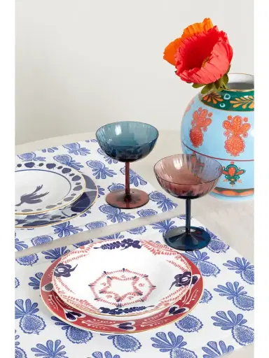 La DoubleJ Gold-plated Porcelain Soup Bowl And Dinner Plate Set | Thumbnail 2 La DoubleJ Gold-plated Porcelain Soup Bowl And Dinner Plate Set | Thumbnail 2