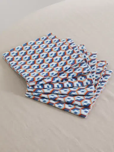 La DoubleJ Set Of Six Printed Linen Napkins | Thumbnail 1 La DoubleJ Set Of Six Printed Linen Napkins | Thumbnail 1