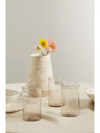 Brunello Cucinelli Set Of Four Water Glasses With Krion Holder | Thumbnail 2 Brunello Cucinelli Set Of Four Water Glasses With Krion Holder | Thumbnail 2