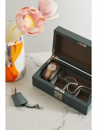 Smythson Panama Textured-leather Watch Box | Thumbnail 2 Smythson Panama Textured-leather Watch Box | Thumbnail 2