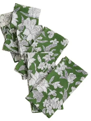 La DoubleJ Set Of Six Floral-print Linen Napkins | Thumbnail 1 La DoubleJ Set Of Six Floral-print Linen Napkins | Thumbnail 1