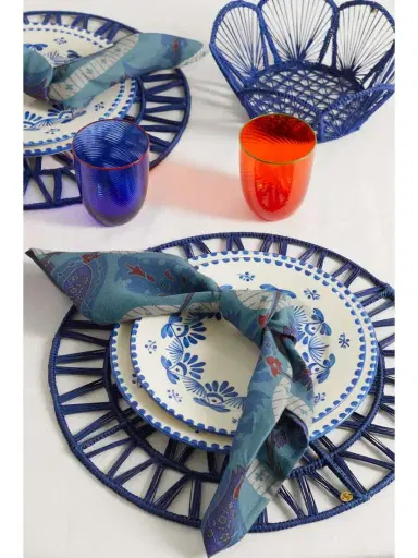Cabana Topkapi Set Of Four Printed Linen Napkins | Thumbnail 2 Cabana Topkapi Set Of Four Printed Linen Napkins | Thumbnail 2