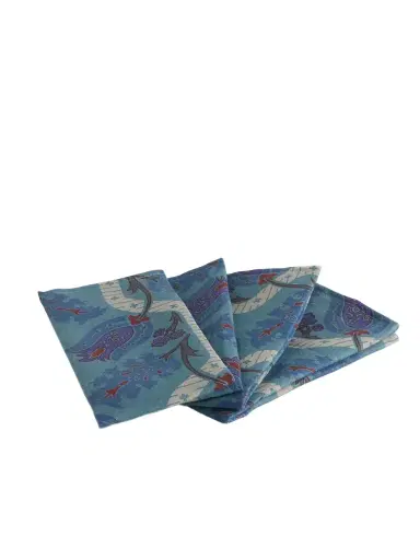 Cabana Topkapi Set Of Four Printed Linen Napkins | Thumbnail 1 Cabana Topkapi Set Of Four Printed Linen Napkins | Thumbnail 1