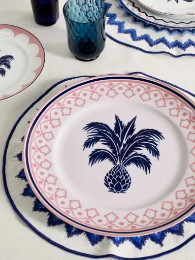 Aquazzura Casa Jaipur Painted Ceramic Charger Plate | Thumbnail 2 Aquazzura Casa Jaipur Painted Ceramic Charger Plate | Thumbnail 2