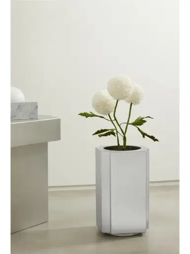LOUISE ROE Funki Small Brushed Aluminium Pot | Thumbnail 2 LOUISE ROE Funki Small Brushed Aluminium Pot | Thumbnail 2