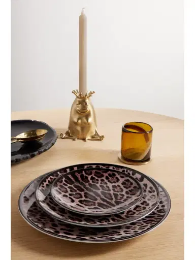 Dolce & Gabbana Set Of Two Leopard-print Porcelain Plates | Thumbnail 2 Dolce & Gabbana Set Of Two Leopard-print Porcelain Plates | Thumbnail 2