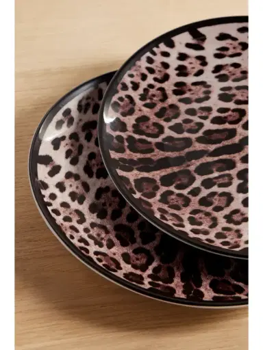 Dolce & Gabbana Set Of Two Leopard-print Porcelain Dinner Plates | Thumbnail 4 Dolce & Gabbana Set Of Two Leopard-print Porcelain Dinner Plates | Thumbnail 4