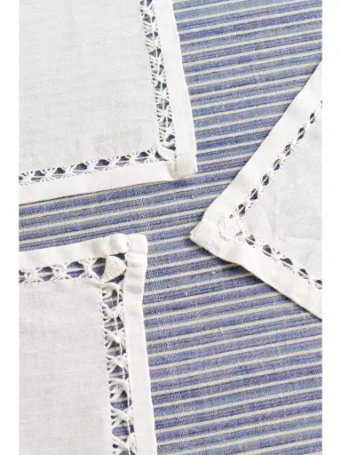 Gohar World Set Of Four Lace-trimmed Cotton And Linen-blend Napkins | Thumbnail 3 Gohar World Set Of Four Lace-trimmed Cotton And Linen-blend Napkins | Thumbnail 3