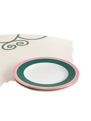 La DoubleJ Set Of Two Printed Gold-plated Porcelain Dessert Plates | Thumbnail 1 La DoubleJ Set Of Two Printed Gold-plated Porcelain Dessert Plates | Thumbnail 1
