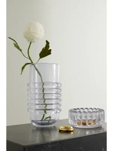 Tom Dixon Press Large Fluted Glass Vase | Thumbnail 2 Tom Dixon Press Large Fluted Glass Vase | Thumbnail 2