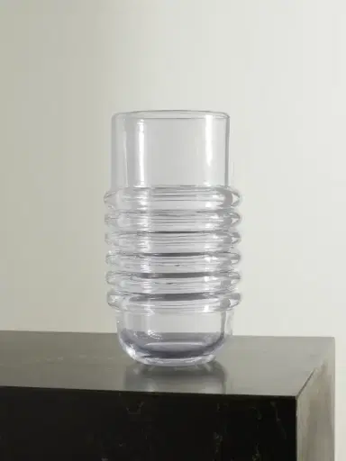 Tom Dixon Press Large Fluted Glass Vase | Thumbnail 1 Tom Dixon Press Large Fluted Glass Vase | Thumbnail 1