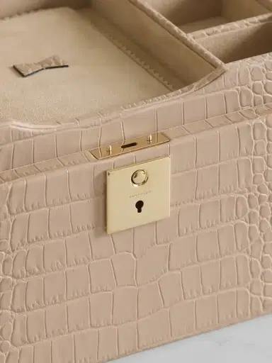 Smythson Mara Croc-effect Leather Jewelry Box | Thumbnail 3 Smythson Mara Croc-effect Leather Jewelry Box | Thumbnail 3