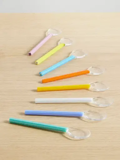 Yali Glass Primavera Set Of Eight Glass Gelato Spoons | Thumbnail 1 Yali Glass Primavera Set Of Eight Glass Gelato Spoons | Thumbnail 1
