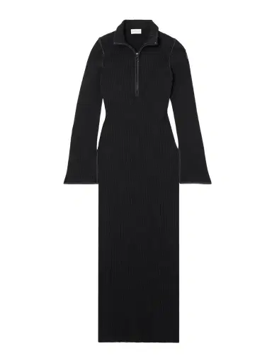 Moncler Ribbed-knit Midi Dress | Thumbnail 1 Moncler Ribbed-knit Midi Dress | Thumbnail 1