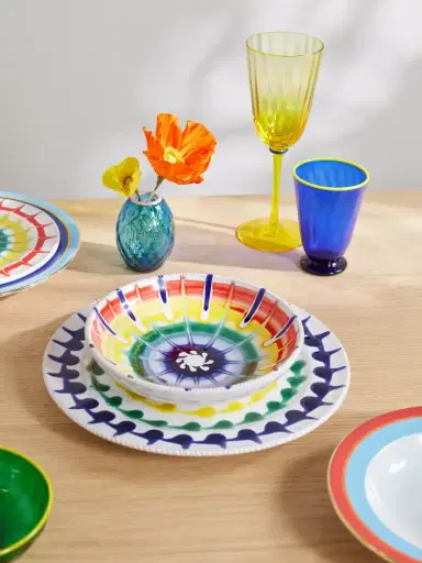 Aquazzura Casa Ric Rac Set Of Two Printed Porcelain Soup Plates | Thumbnail 2 Aquazzura Casa Ric Rac Set Of Two Printed Porcelain Soup Plates | Thumbnail 2