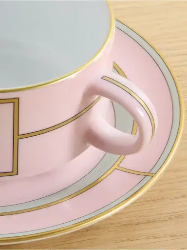 GINORI 1735 Set Of Two Gold-plated Porcelain Tea Cups And Plates | Thumbnail 3 GINORI 1735 Set Of Two Gold-plated Porcelain Tea Cups And Plates | Thumbnail 3