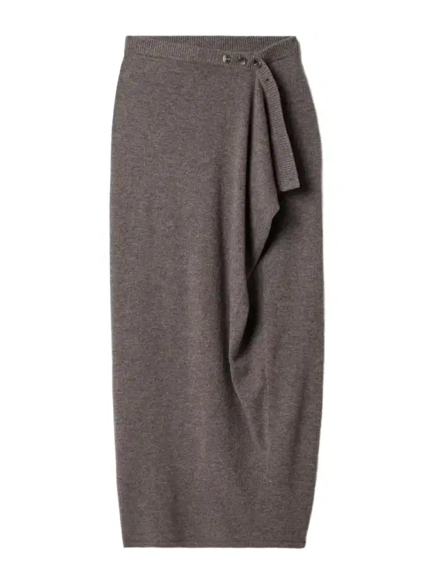 Wrap-effect Draped Merino Wool And Cashmere-blend Maxi Skirt - x large