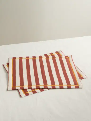 La DoubleJ Set Of Two Printed Linen Placemats | Thumbnail 1 La DoubleJ Set Of Two Printed Linen Placemats | Thumbnail 1