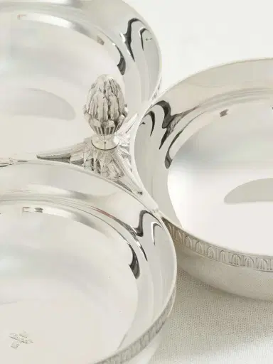 Christofle Malmaison Silver-plated Three-bowl Server | Thumbnail 3 Christofle Malmaison Silver-plated Three-bowl Server | Thumbnail 3