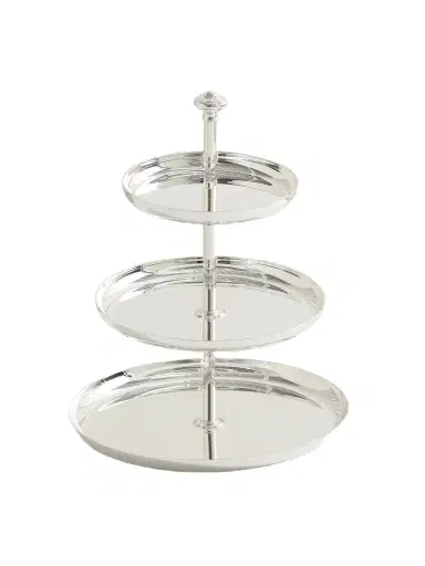 Christofle Albi Three-tier Silver-plated Dessert Stand | Thumbnail 1 Christofle Albi Three-tier Silver-plated Dessert Stand | Thumbnail 1