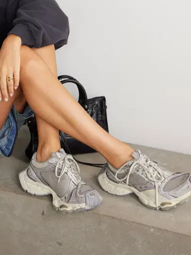 Balenciaga Stapler Distressed Mesh And Rubber Sneakers | Thumbnail 2 Balenciaga Stapler Distressed Mesh And Rubber Sneakers | Thumbnail 2
