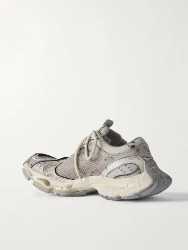 Balenciaga Stapler Distressed Mesh And Rubber Sneakers | Thumbnail 3 Balenciaga Stapler Distressed Mesh And Rubber Sneakers | Thumbnail 3