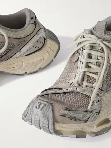 Balenciaga Stapler Distressed Mesh And Rubber Sneakers | Thumbnail 4 Balenciaga Stapler Distressed Mesh And Rubber Sneakers | Thumbnail 4