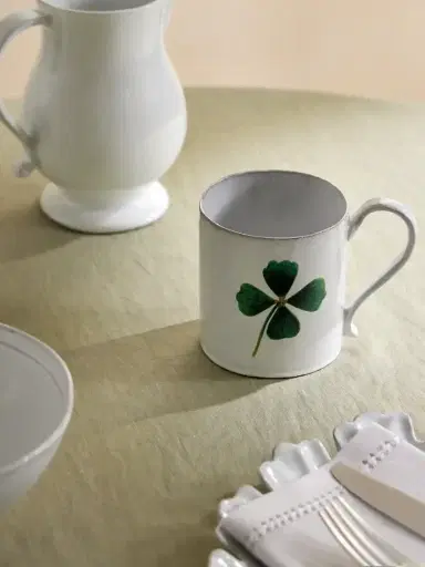Astier De Villatte + John Derian Clover Glazed Ceramic Mug | Thumbnail 2 Astier De Villatte + John Derian Clover Glazed Ceramic Mug | Thumbnail 2