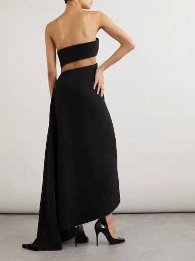 Alaïa Spiral Strapless Bustier Silk And Wool-blend Gown | Thumbnail 3 Alaïa Spiral Strapless Bustier Silk And Wool-blend Gown | Thumbnail 3