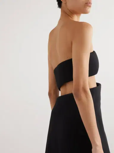 Alaïa Spiral Strapless Bustier Silk And Wool-blend Gown | Thumbnail 5 Alaïa Spiral Strapless Bustier Silk And Wool-blend Gown | Thumbnail 5