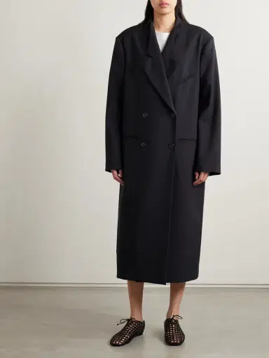The Row Indra Oversized Double-breasted Wool-twill Coat | Thumbnail 3 The Row Indra Oversized Double-breasted Wool-twill Coat | Thumbnail 3