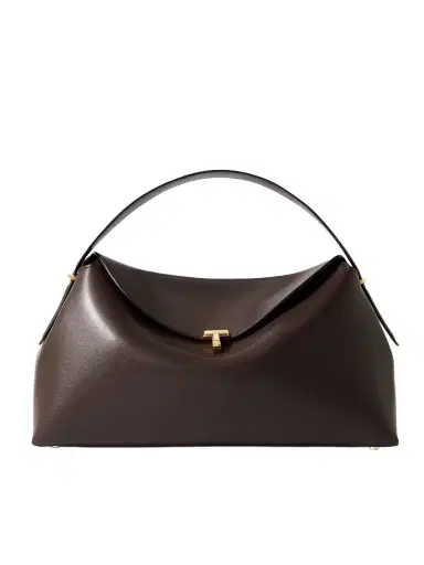 TOTEME T-lock Leather Shoulder Bag | Thumbnail 1 TOTEME T-lock Leather Shoulder Bag | Thumbnail 1
