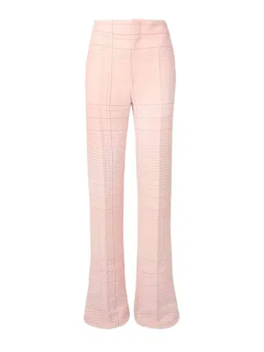 Bottega Veneta Checked Crepe Straight-leg Pants | Thumbnail 1 Bottega Veneta Checked Crepe Straight-leg Pants | Thumbnail 1