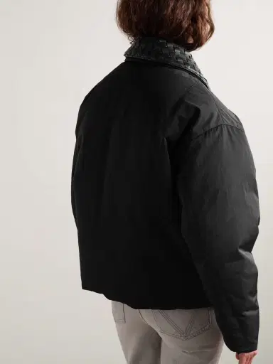 Bottega Veneta Intrecciato Leather-trimmed Shell Down Jacket | Thumbnail 4 Bottega Veneta Intrecciato Leather-trimmed Shell Down Jacket | Thumbnail 4