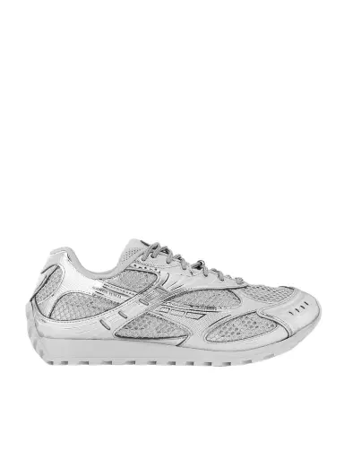 Bottega Veneta Orbit Metallic Rubber, Mesh And Fishnet Sneakers | Thumbnail 1 Bottega Veneta Orbit Metallic Rubber, Mesh And Fishnet Sneakers | Thumbnail 1