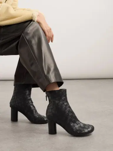 Bottega Veneta Atomic Intrecciato Leather Ankle Boots | Thumbnail 2 Bottega Veneta Atomic Intrecciato Leather Ankle Boots | Thumbnail 2