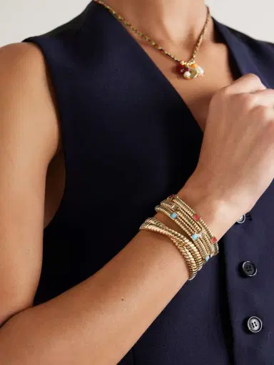 Roxanne Assoulin The Double Cobra Gold-tone Bracelet | Thumbnail 6 Roxanne Assoulin The Double Cobra Gold-tone Bracelet | Thumbnail 6