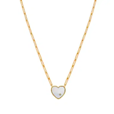 Stephanie Gottlieb Gold Heart Gemstone Necklace | Thumbnail 3 Stephanie Gottlieb Gold Heart Gemstone Necklace | Thumbnail 3