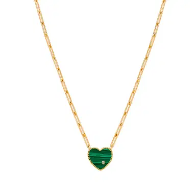 Stephanie Gottlieb Gold Heart Gemstone Necklace | Thumbnail 4 Stephanie Gottlieb Gold Heart Gemstone Necklace | Thumbnail 4