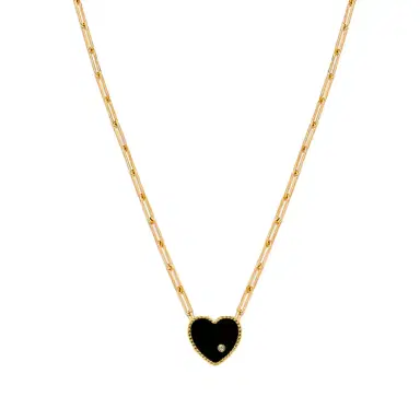 Stephanie Gottlieb Gold Heart Gemstone Necklace | Thumbnail 5 Stephanie Gottlieb Gold Heart Gemstone Necklace | Thumbnail 5
