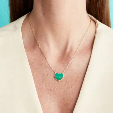 Stephanie Gottlieb Gold Heart Gemstone Necklace | Thumbnail 8 Stephanie Gottlieb Gold Heart Gemstone Necklace | Thumbnail 8