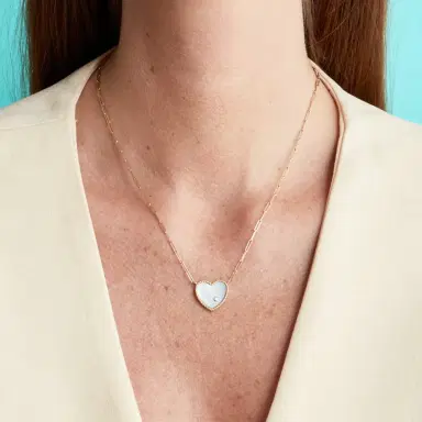 Stephanie Gottlieb Gold Heart Gemstone Necklace | Thumbnail 9 Stephanie Gottlieb Gold Heart Gemstone Necklace | Thumbnail 9