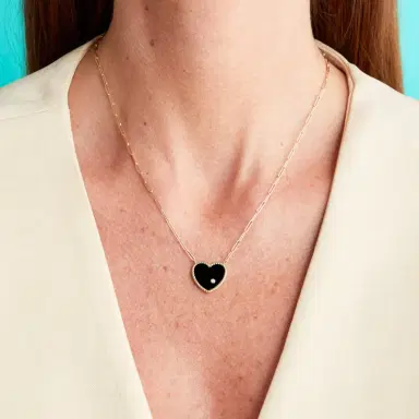Stephanie Gottlieb Gold Heart Gemstone Necklace | Thumbnail 10 Stephanie Gottlieb Gold Heart Gemstone Necklace | Thumbnail 10